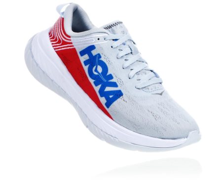 Hoka One One Carbon X Ženske Road Tekaški Čevlji Siva / Rdeča SI-467219E